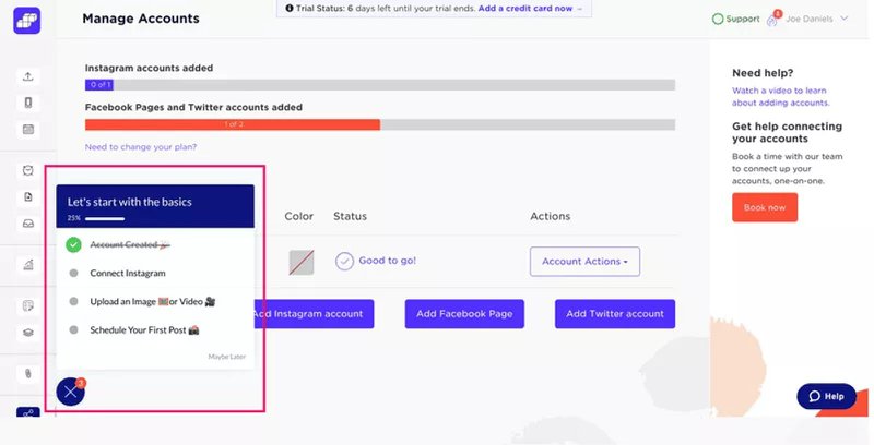 Sked Social checklist