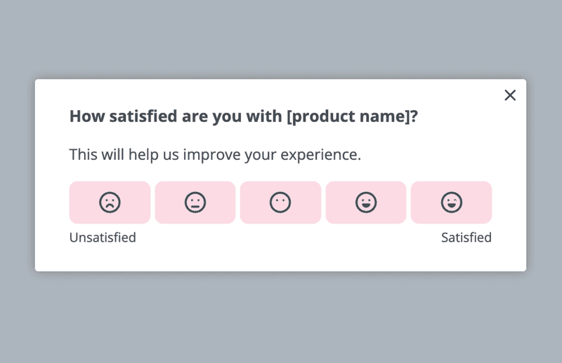 Smiley face satisfaction survey