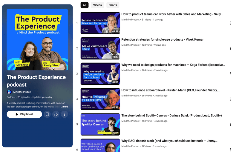 Mind the product podcast.