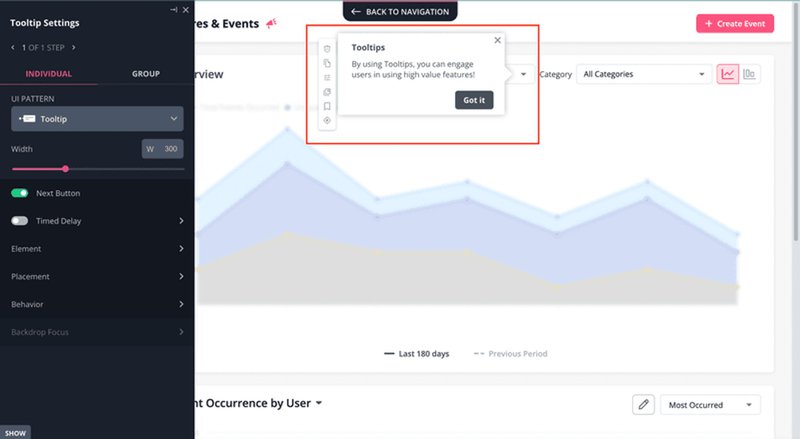 Screenshot of Userpilot interface