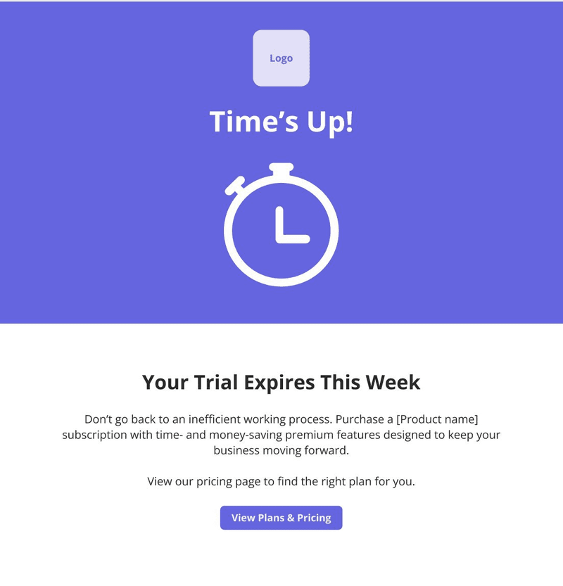 Trial countdown template.