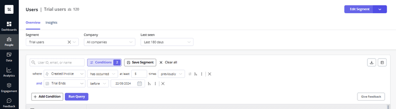 Segment users along various criteria with Userpilot.