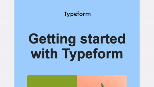 Typeform’s onboarding email