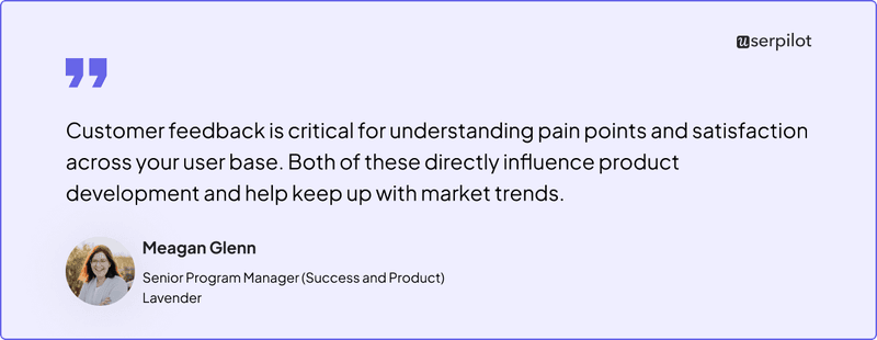 A quote from Lavender’s Senior Program Manager, Meagan Glenn
