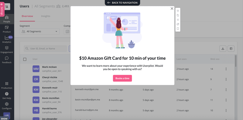 Collect user data