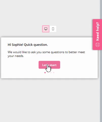 Userpilot’s multi-step survey example.