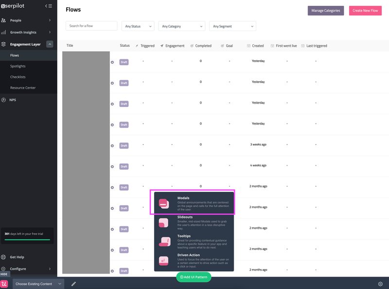 UP Patterns with Userpilot