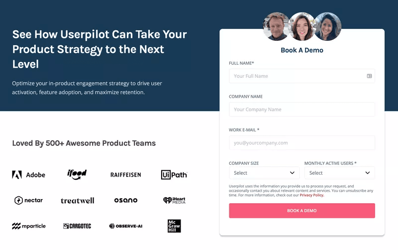 Userpilot demo page