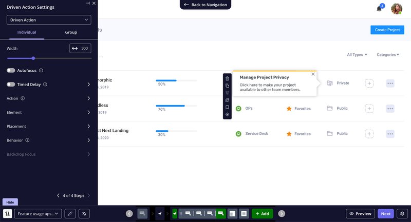 Create and customize tooltips code-free with Userpilot