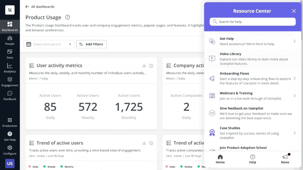 Userpilot's feedback widget