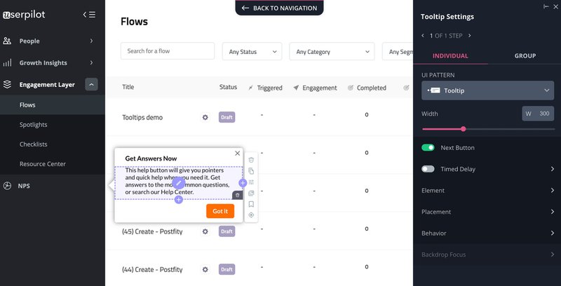 Userpilot screenshot