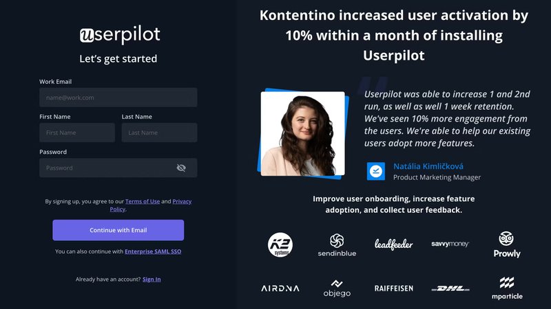 Sign-Up Page Examples: Userpilot