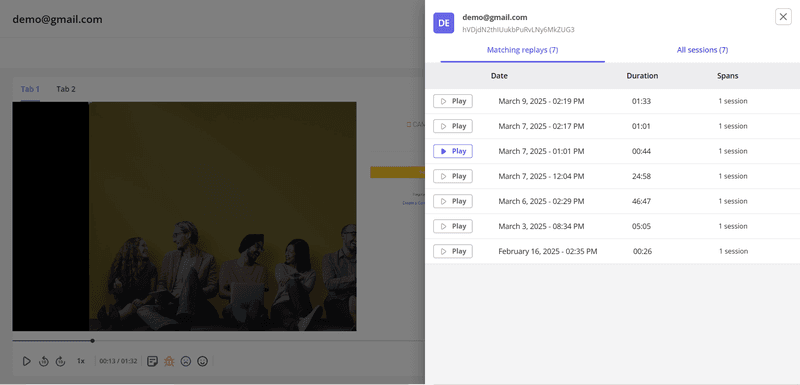 userpilot session replays