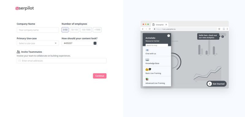 Screenshot of Userpilot UI