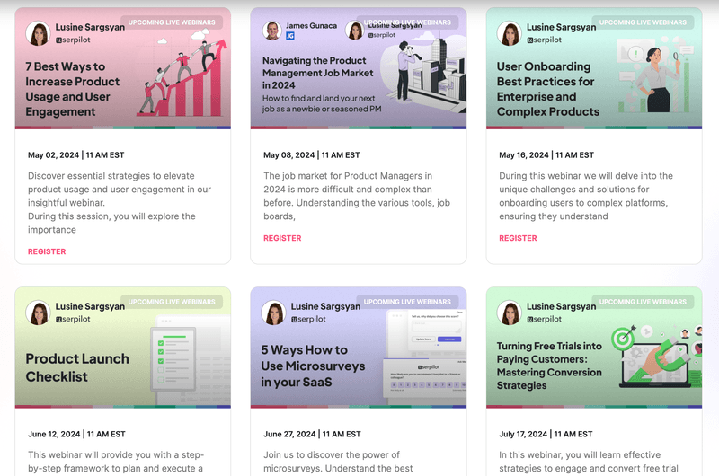 userpilot webinars