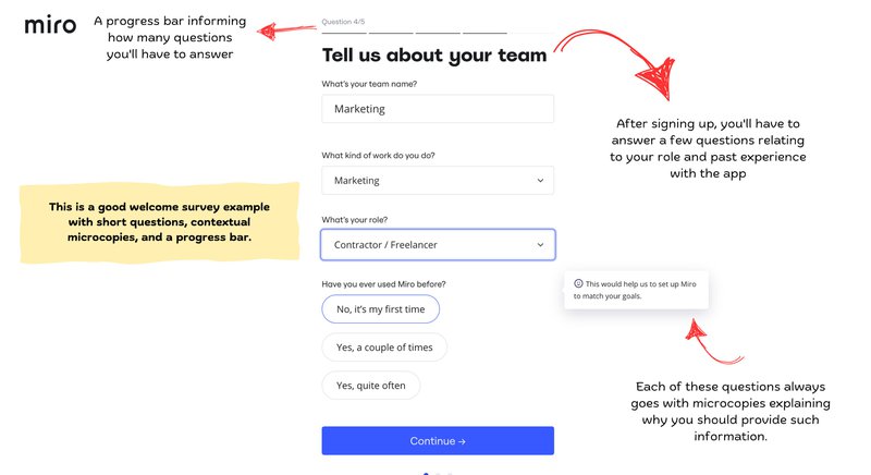 miro example - interactive walkthrough vs product tour
