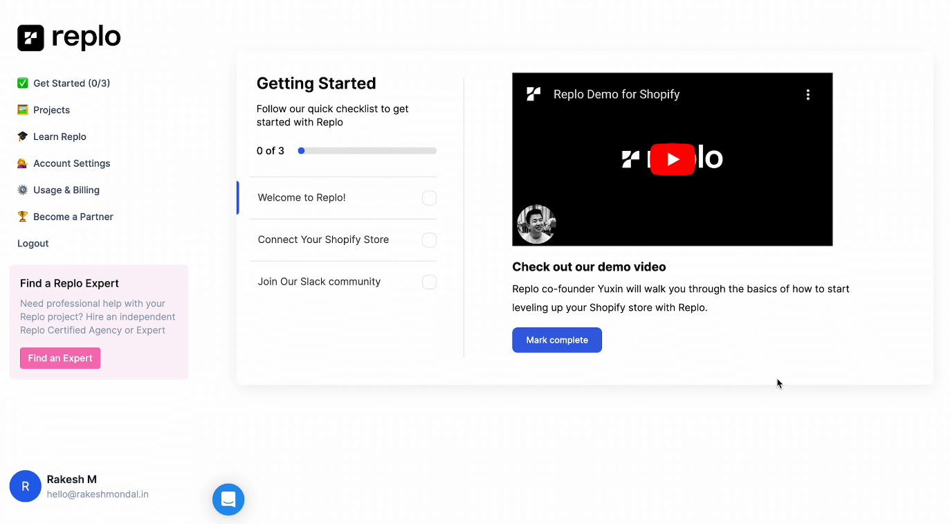 Replo's 3-minute demo video shows users how they can benefit while using the product.