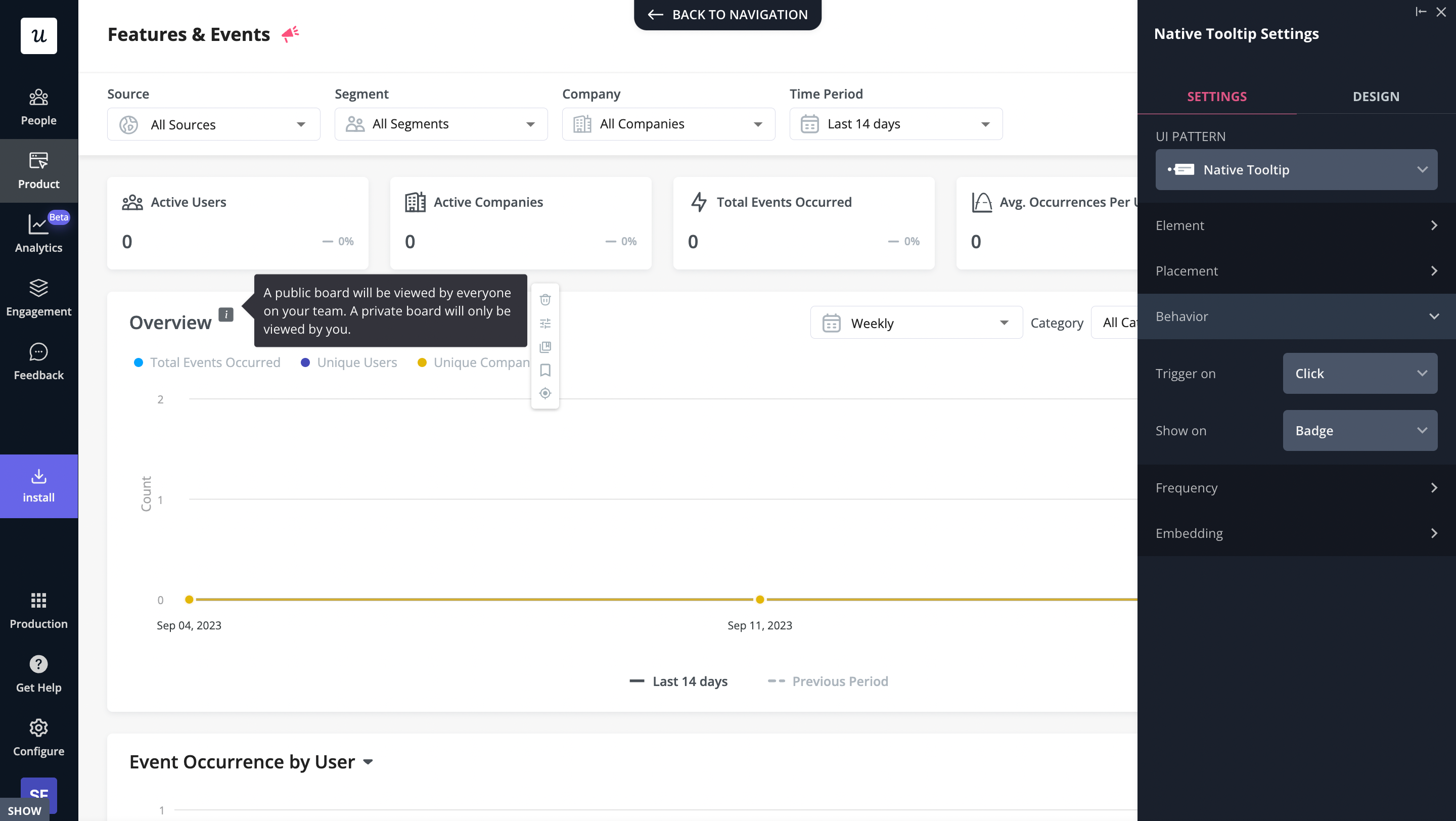 Tooltip in Userpilot.