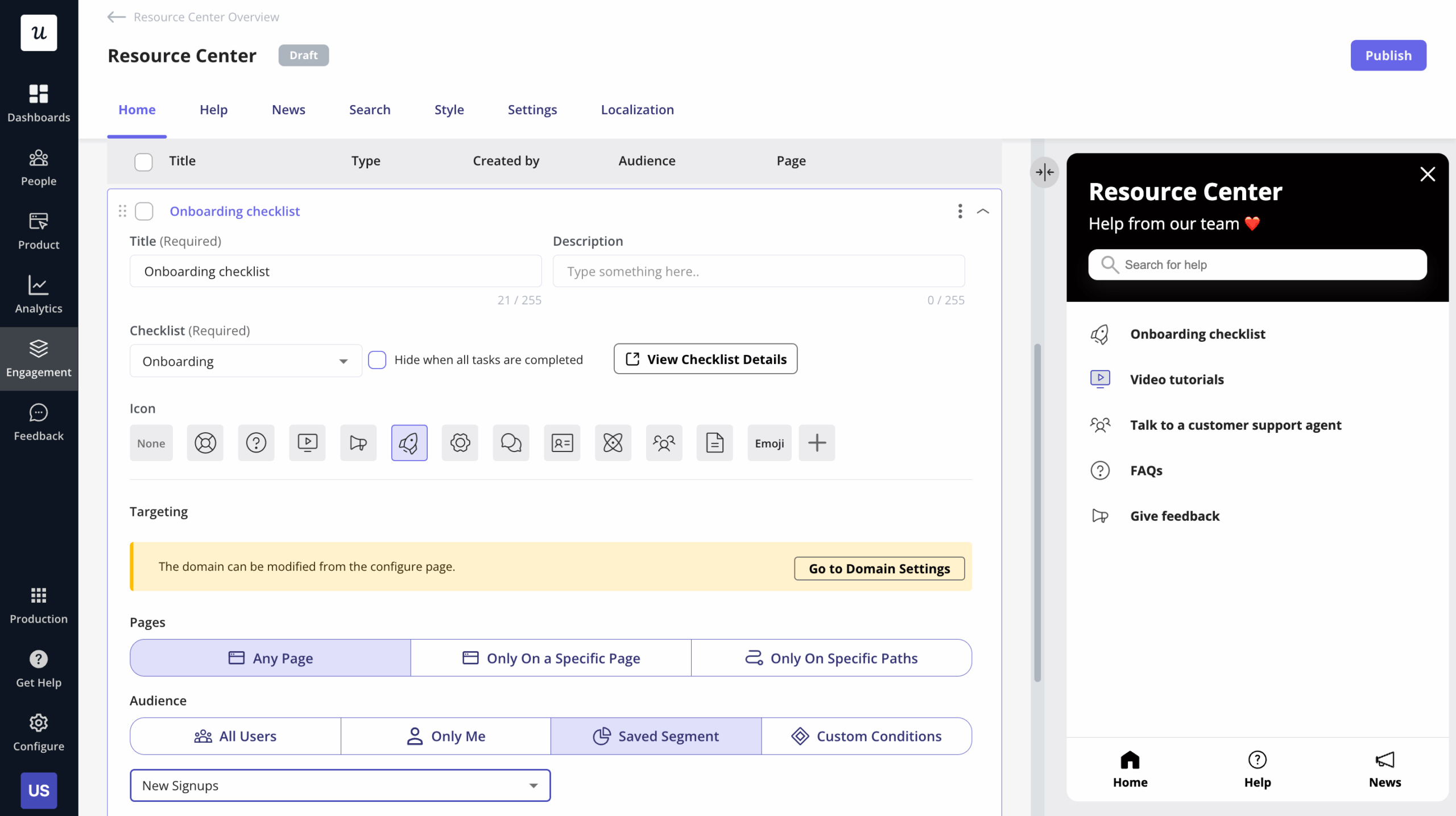 In Userpilot, you can create targeted support for different customer segments.