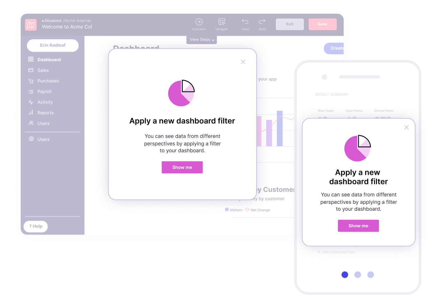 pendo onboarding new customers tools