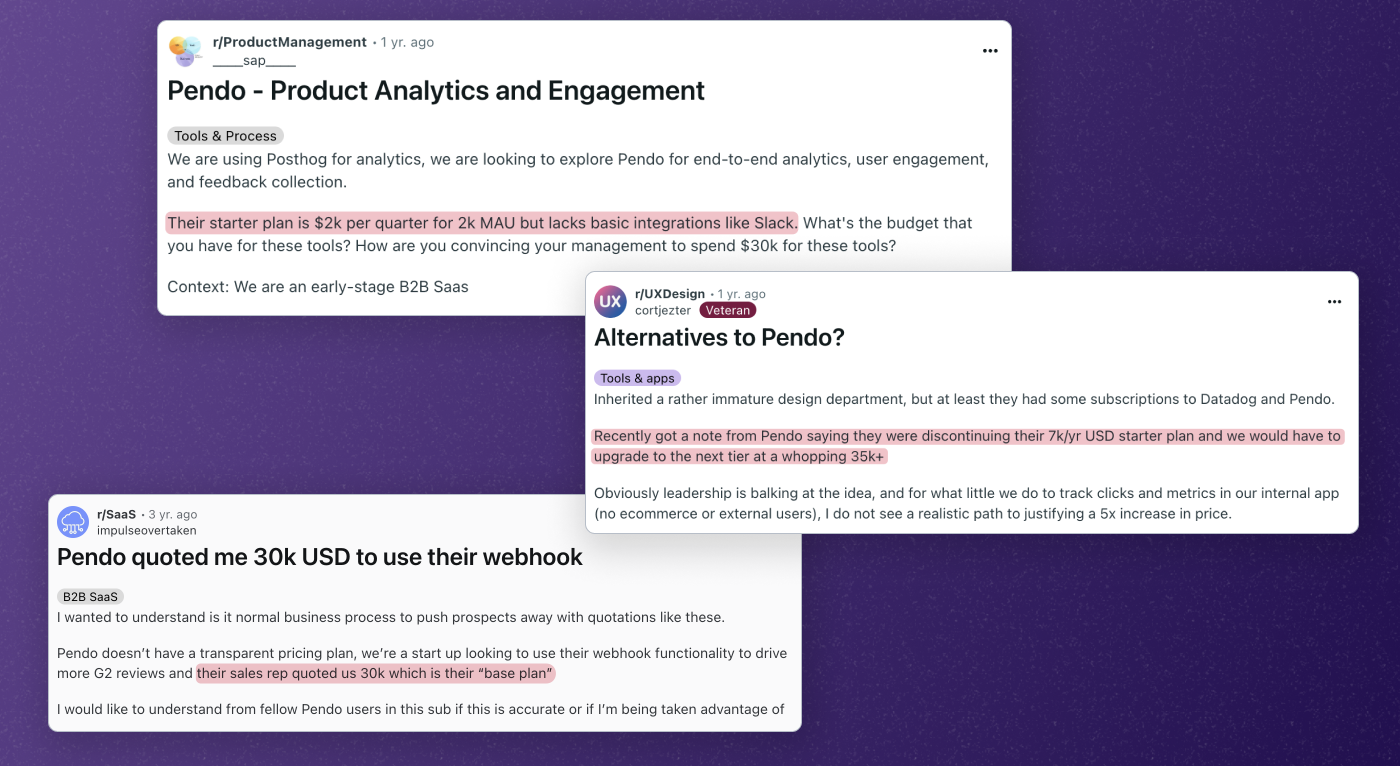 Real customers' quotes of Pendo's pricing.