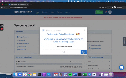 intercom product tour - linear from GAN
