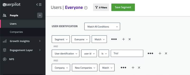 New Userpilot segmentation