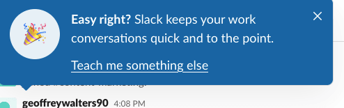 slack success message