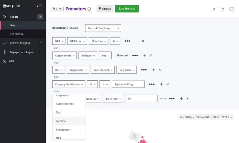 Userpilot advanced segmentation