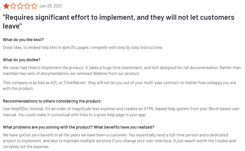 WalkMe ease of use review