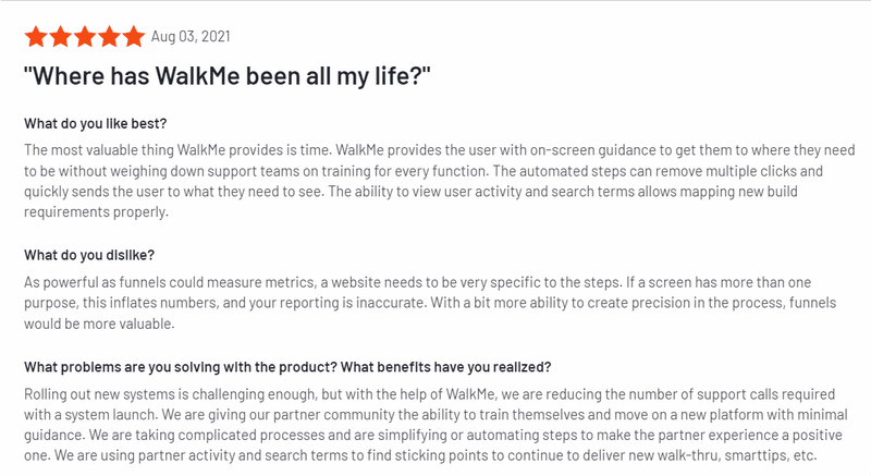 WalkMe review - feature highlight