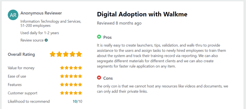 WalkMe review - feature highlight