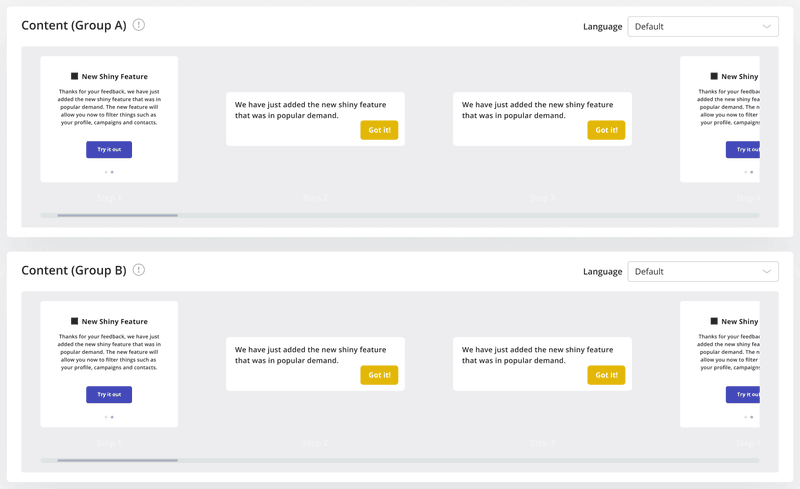 Conducting A/B experiments in Userpilot