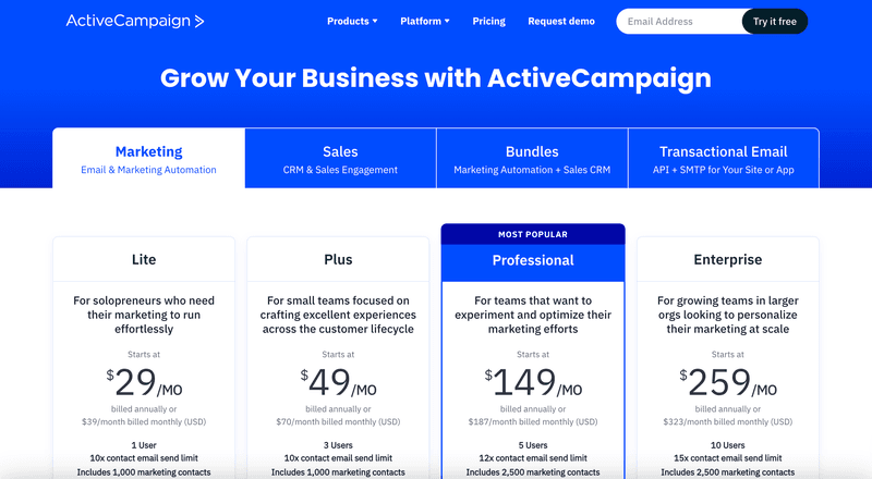 ActiveCampaign-pricing
