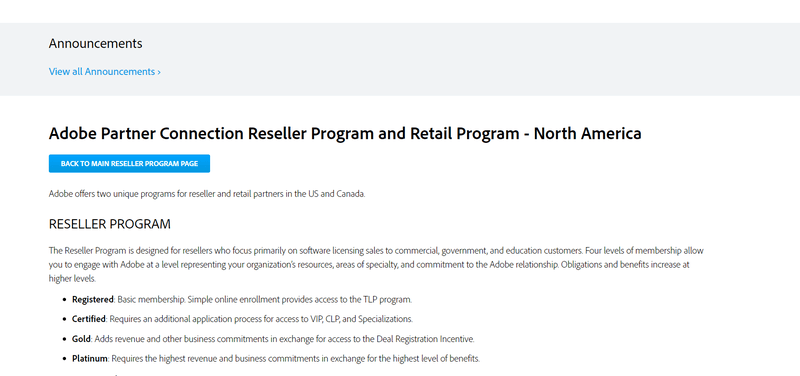 An accountment of Abode Partner Connection, an example of b2b loyalty programs