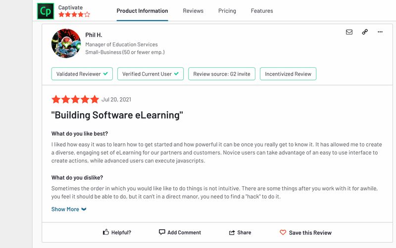 adobe captivate review instructional design software