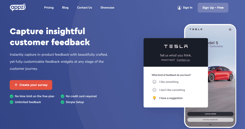 Appzi-homepage-product-feedback-tools