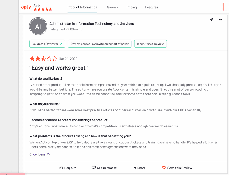apty review 2 instructional design software