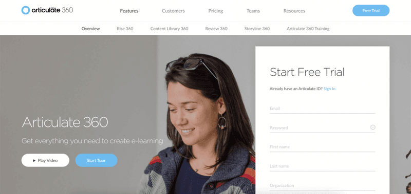 articulate storyline 360 instructional design software
