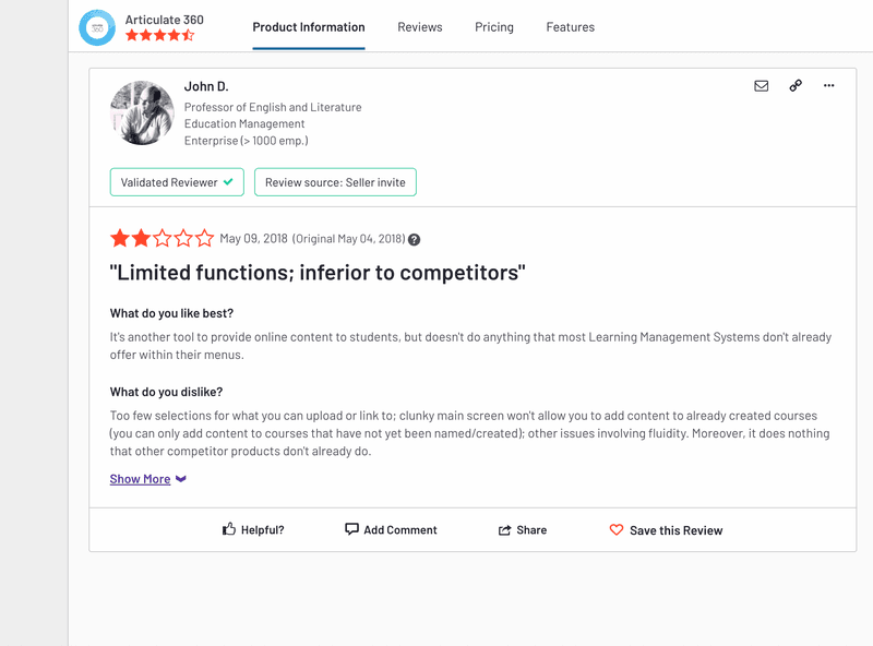 articulate 360 review instructional design software