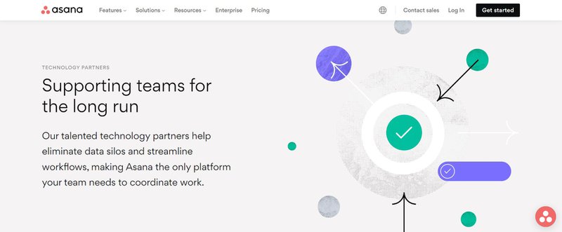 The landing page of the Asana Technology Program