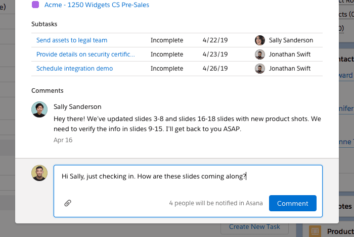 Salesforce integrations: Asana