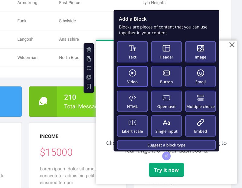 Adding blocks in Userpilot