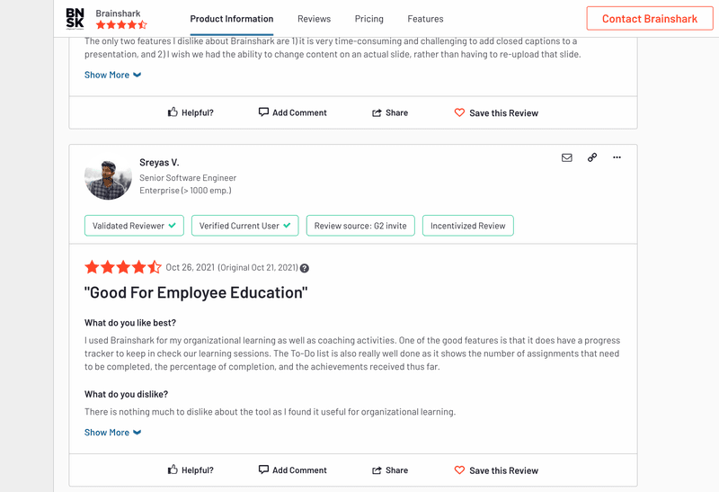brainshark review instructional design software