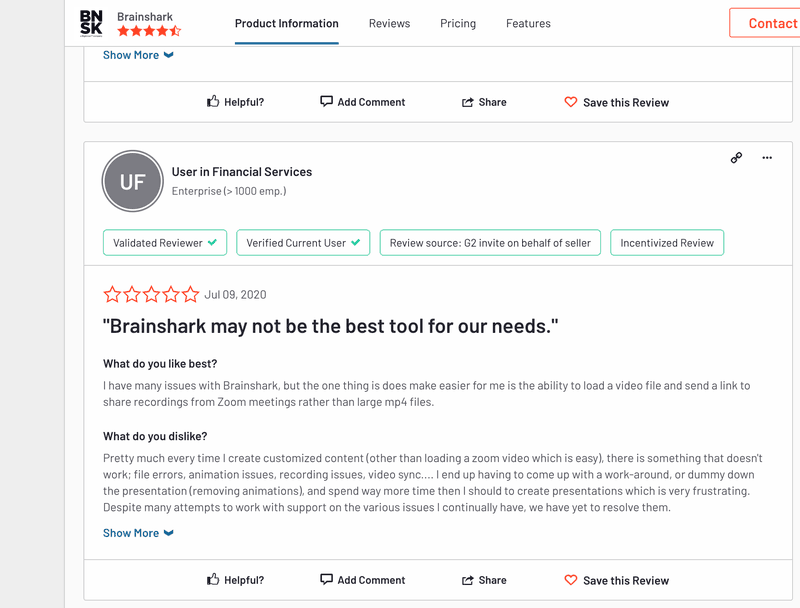 brainshark review instructional design software