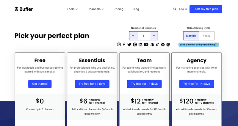 Buffer pricing