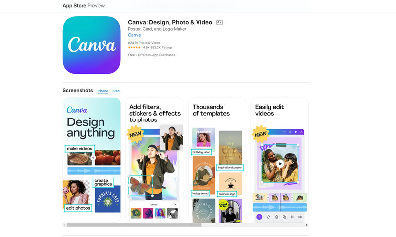 Canva’s app store optimization