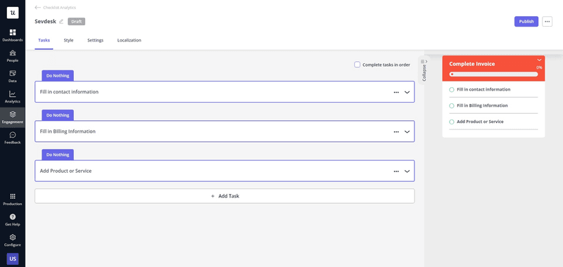 How to create client onboarding process in financial services: Use personalized onboarding checklists