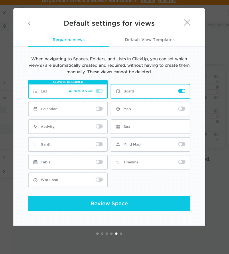 ui personalization in clickup
