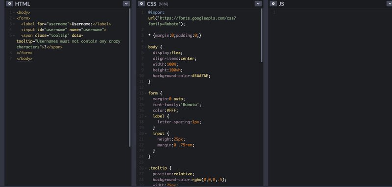 tooltip code